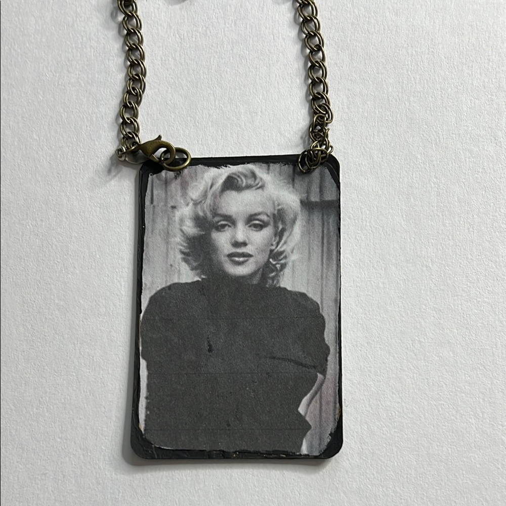 Black and White Marilyn Monroe Brass Ornament